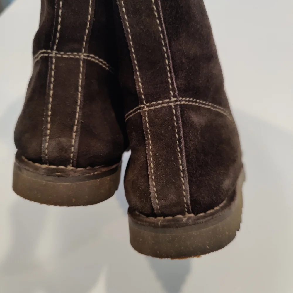 American Eagle Brown Suede Tall Fleece Boots
